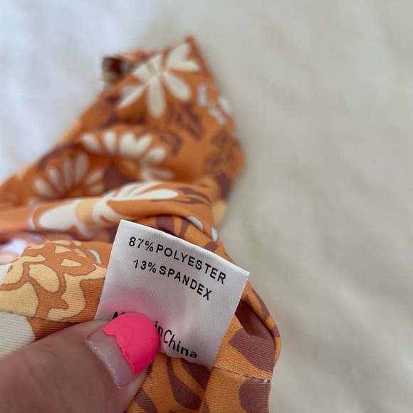 Princess Polly Retro Floral Orange Halter Top - Picture 11 of 11